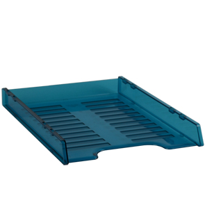 Slimline A4 Multi Fit Document Tray - Tinted Blue